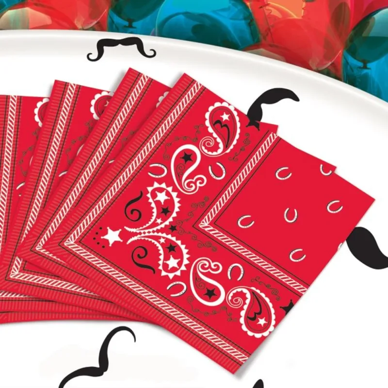 Red Bandana Lunch Napkins - Image 2