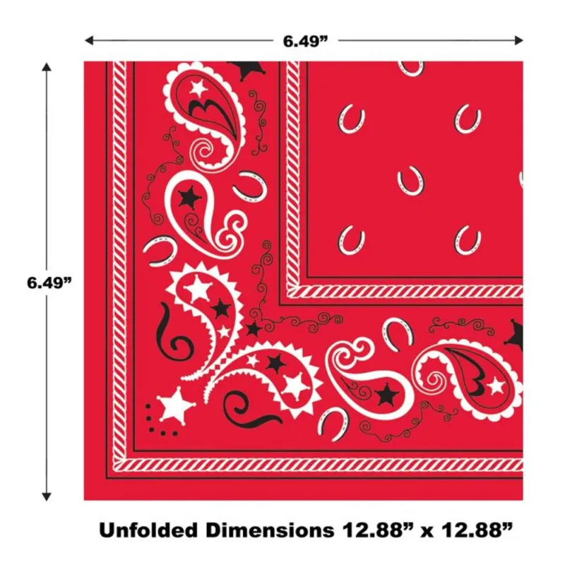 Red Bandana Lunch Napkins - Image 3