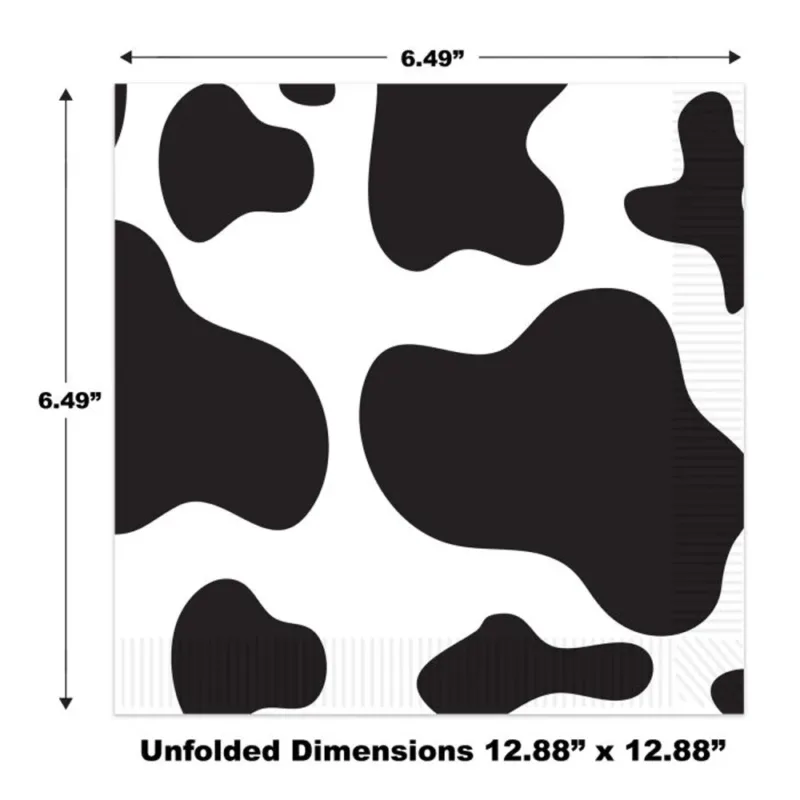 Cow Print Lunch Napkins - Image 3