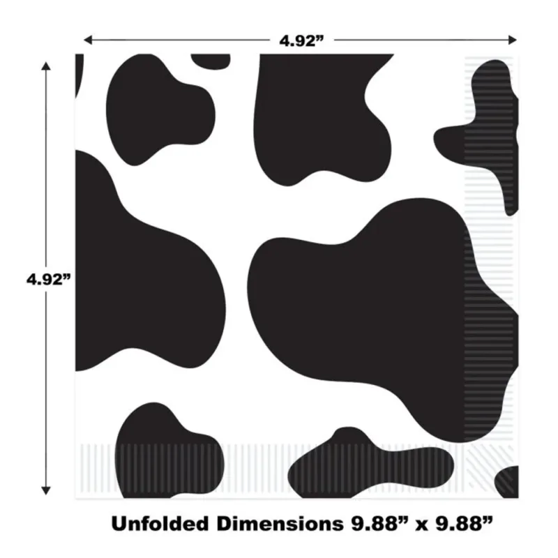 Cow Print Beverage Napkins - Image 3