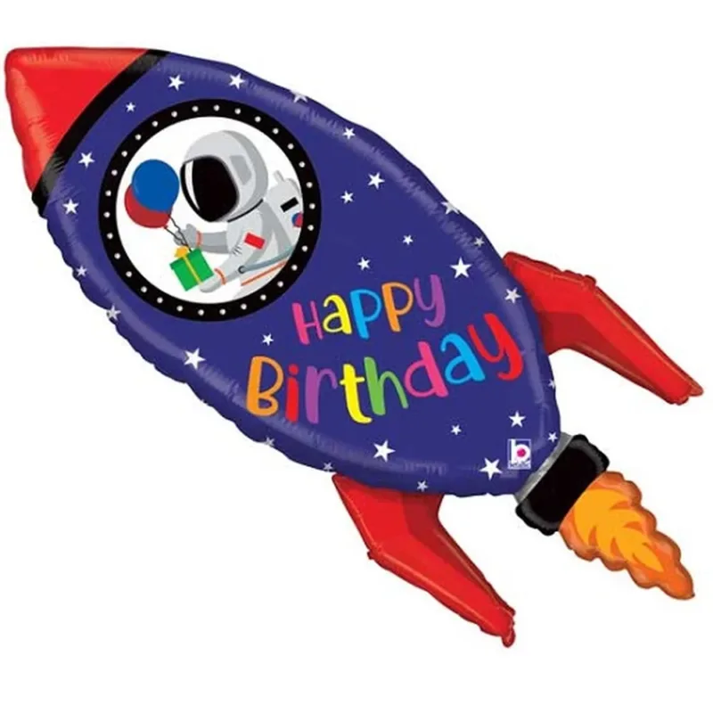 36" Rocket Ship "Happy Birthday" Balloon