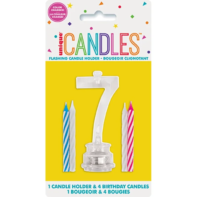 Multicolor Flashing #7 Candle - Image 7
