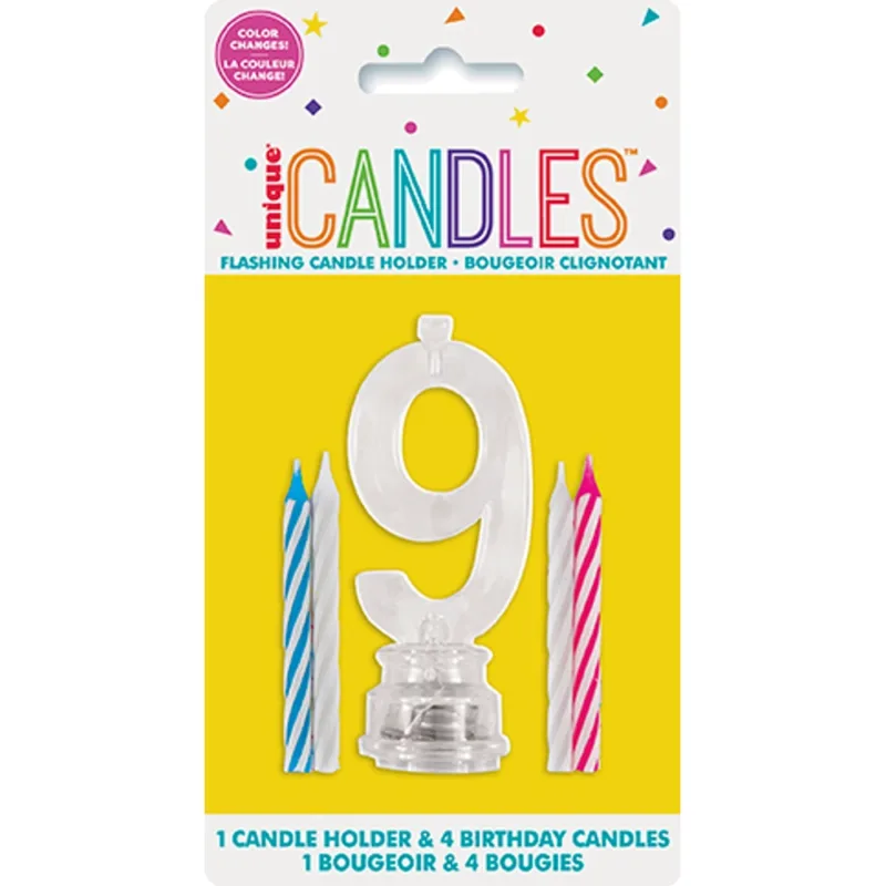 Multicolor Flashing #9 Candle - Image 7