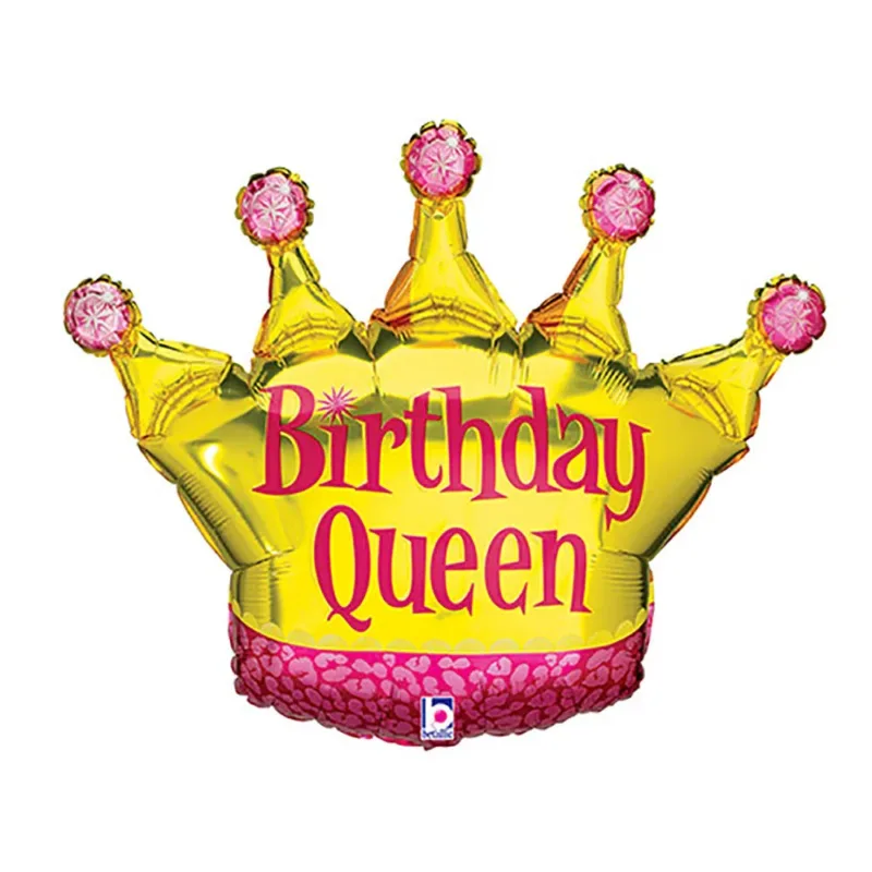 30" Birthday Queen Crown Balloon