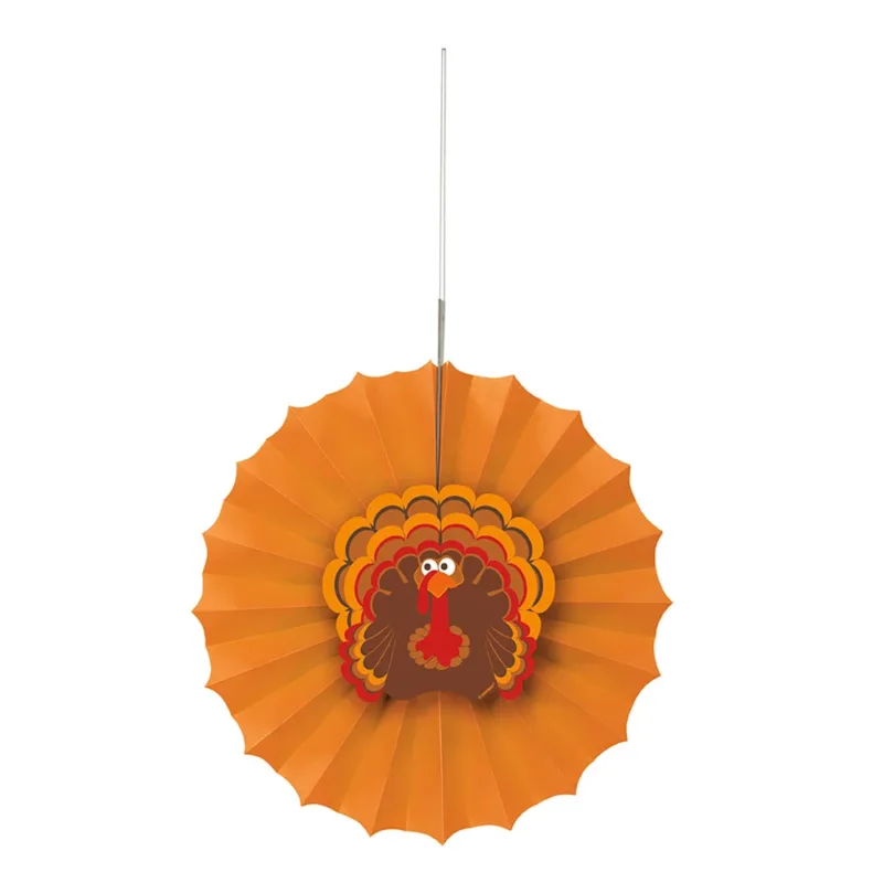 12" Cartoon Turkey Hanging Fan - Image 2