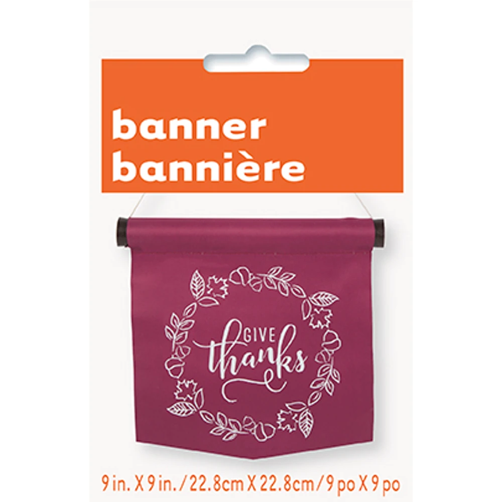 9" "Give Thanks" Banner