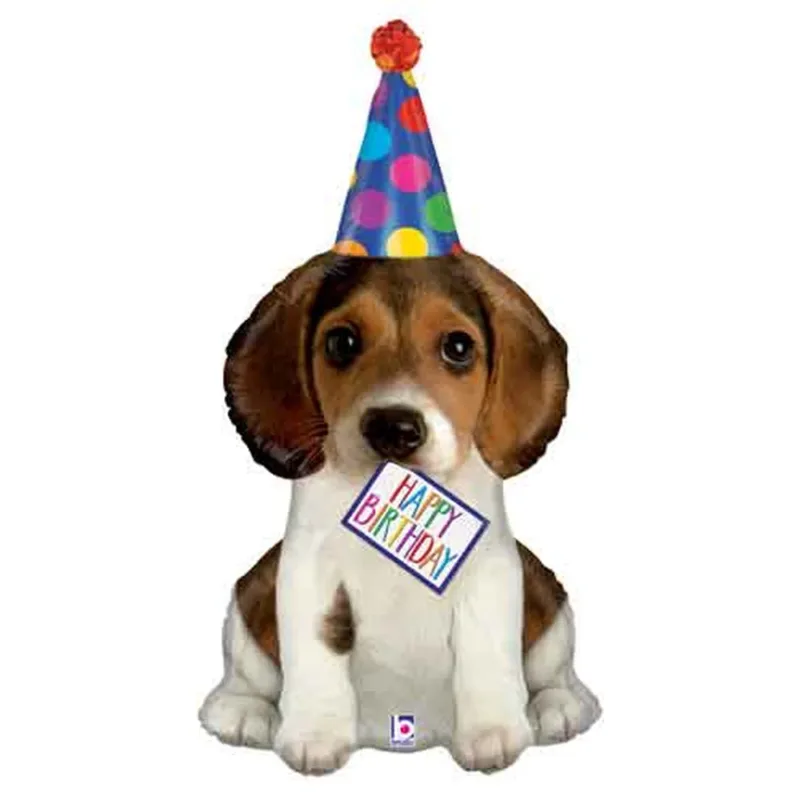 37" Puppy "Happy Birthday" Balloon