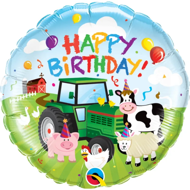 18″ Happy Birthday Barn Balloon