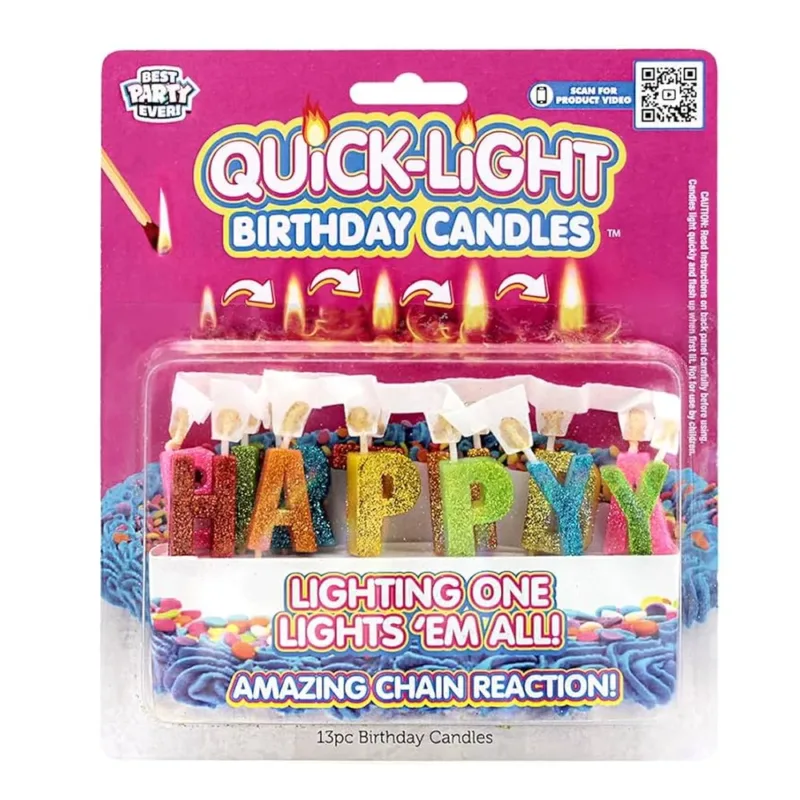 "Happy Birthday" Quick Light Birthday Candles