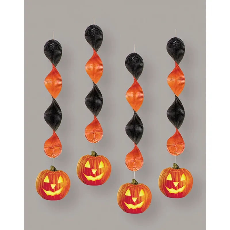 4ct Pumpkin Glow Hang Decorations - Image 2