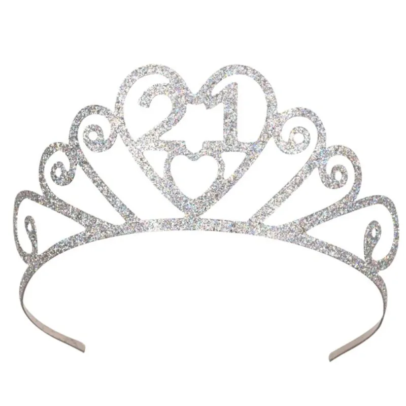 21st Glittered Tiara - Image 2