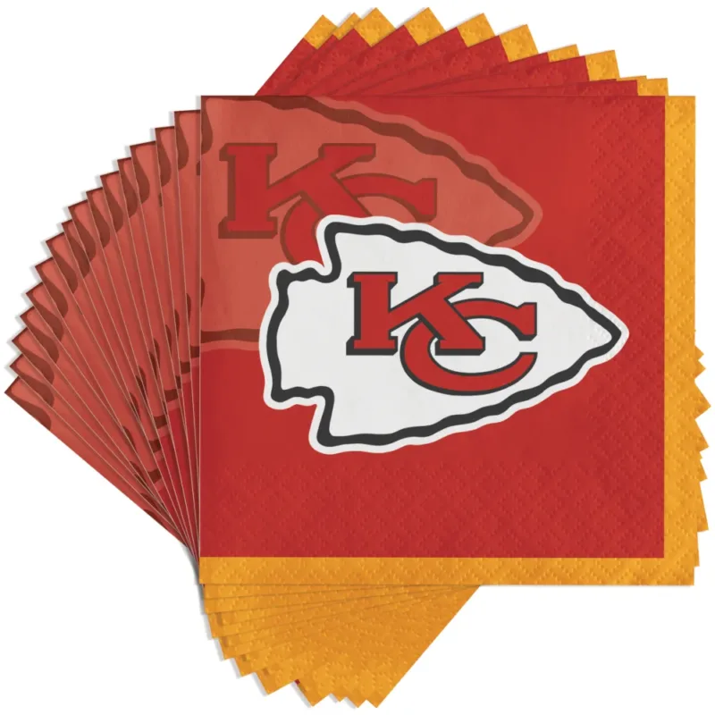Kansas City Chiefs Beverage Napkins 16ct - Image 2