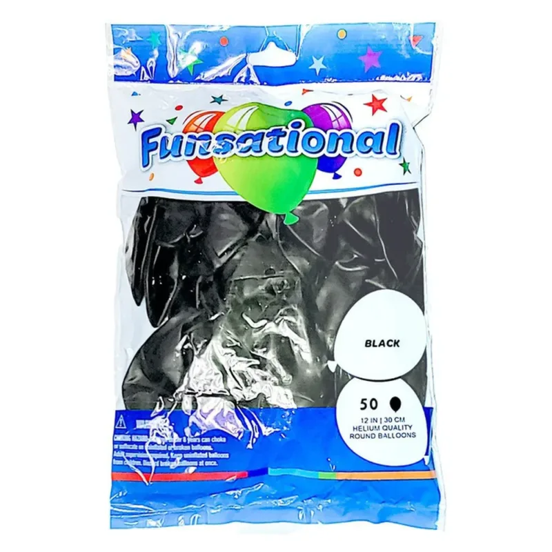 Black 12' Latex 15ct - Funsational - Image 2