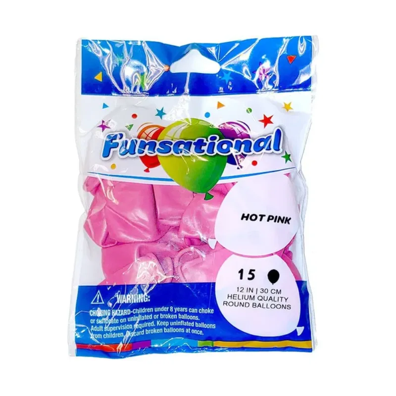 Hot Pink 12' Latex 15ct - Funsational - Image 2