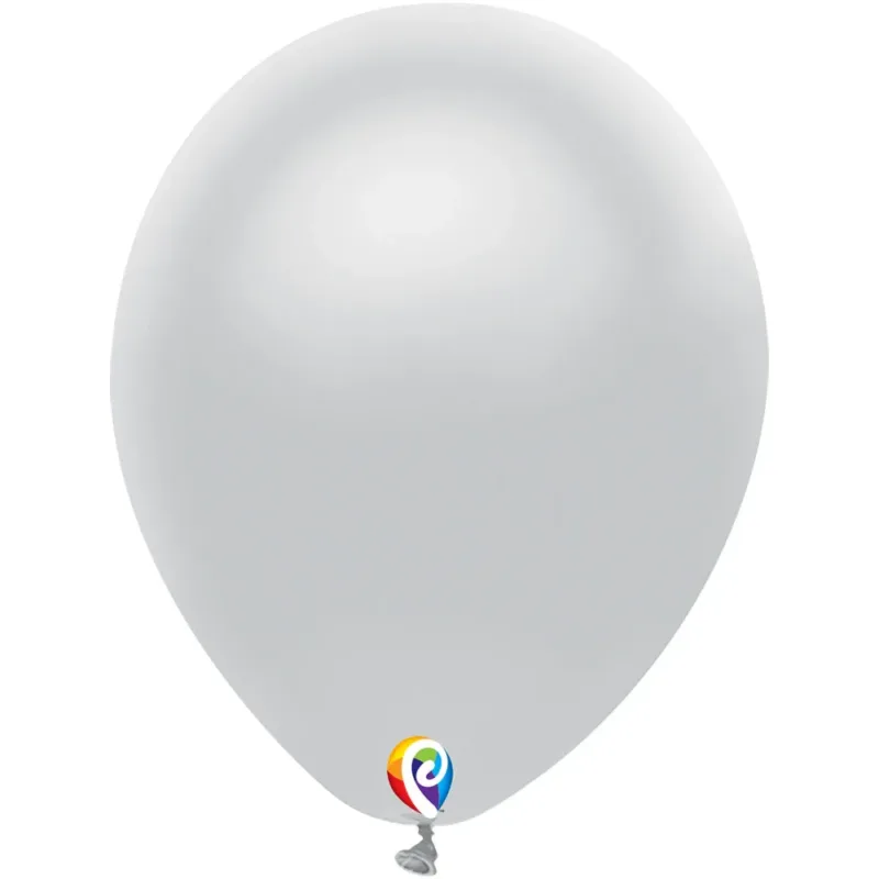 Metalic Silver 12' Latex 15ct - Funsational
