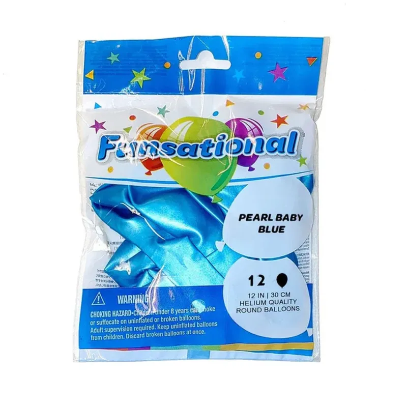 Pearl Baby Blue 12' Latex 15ct - Funsational - Image 2