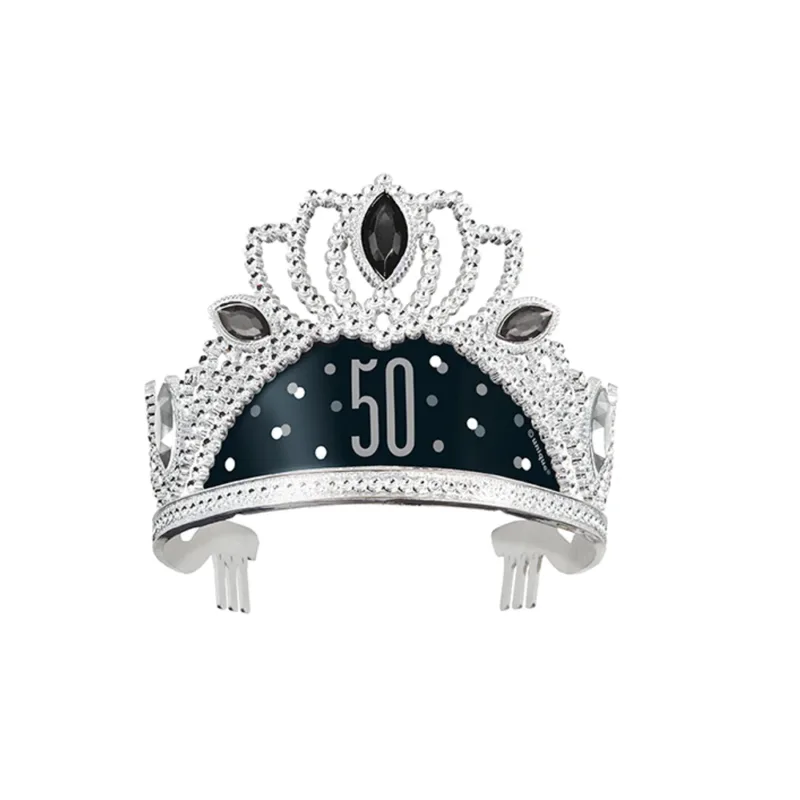Glitz Black "50" Tiara