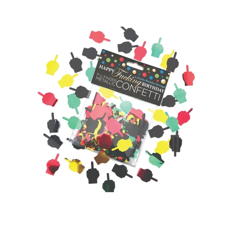 3oz FU Finger Metallic Confetti - Image 2