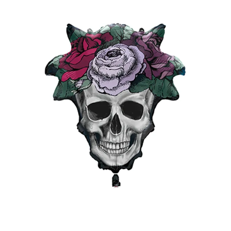 21" Floral Skull Balloon