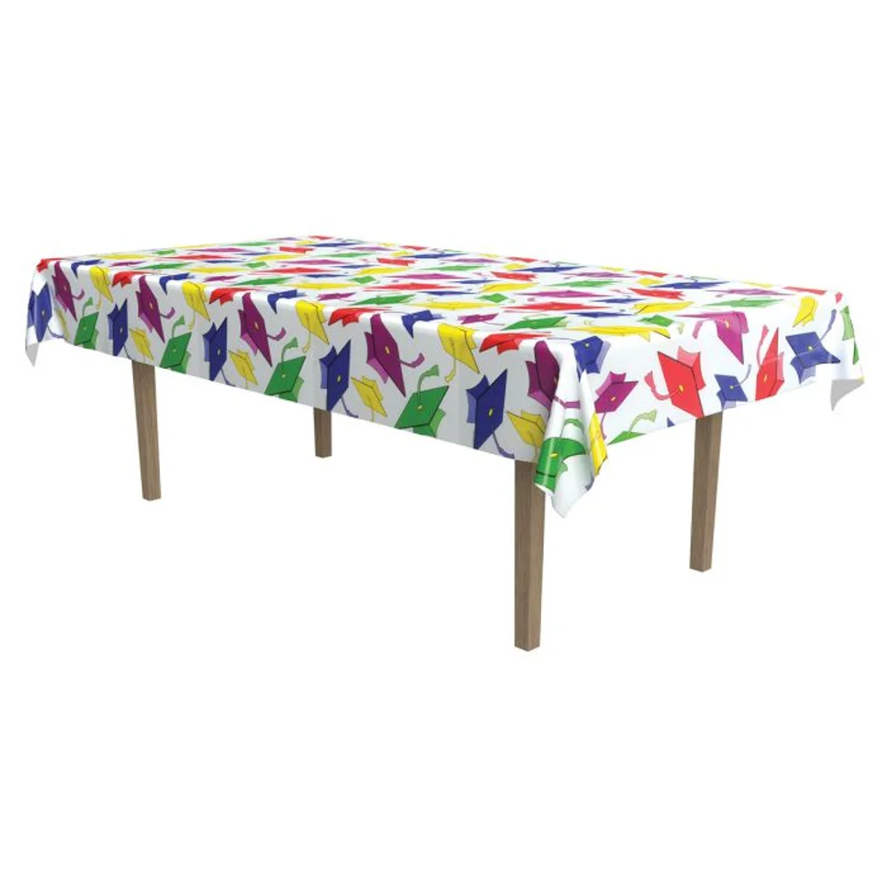 multi-color mortar hat table cover 54" x 108"