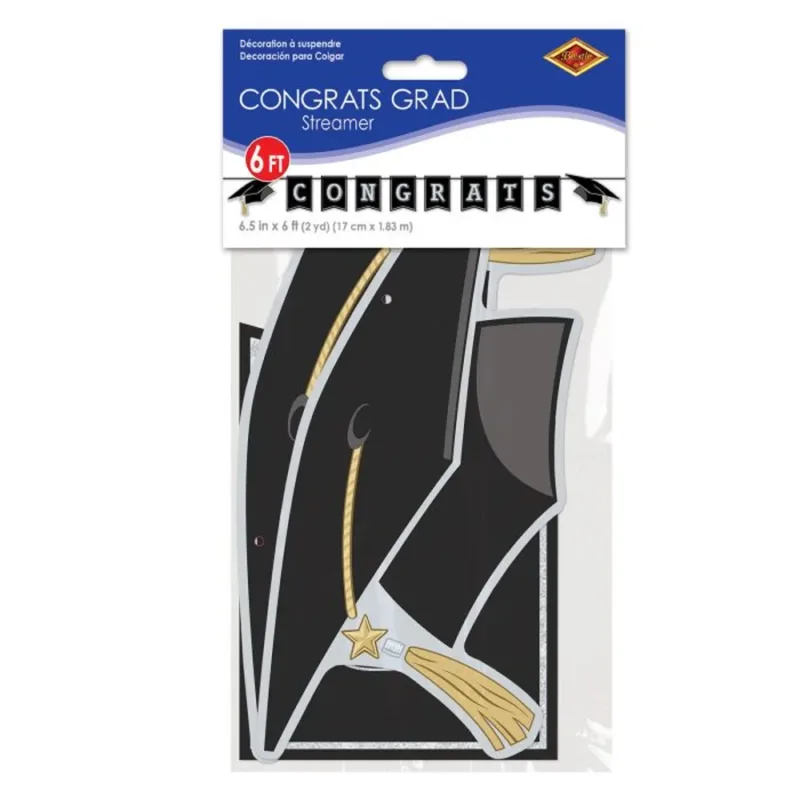 6' Congrats Graduation Streamer - Image 2