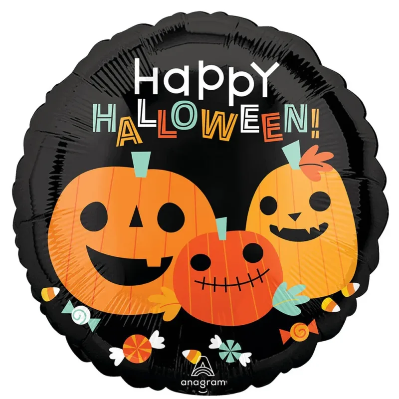 18" Cute Pumpkins "Happy Halloween" Balloon