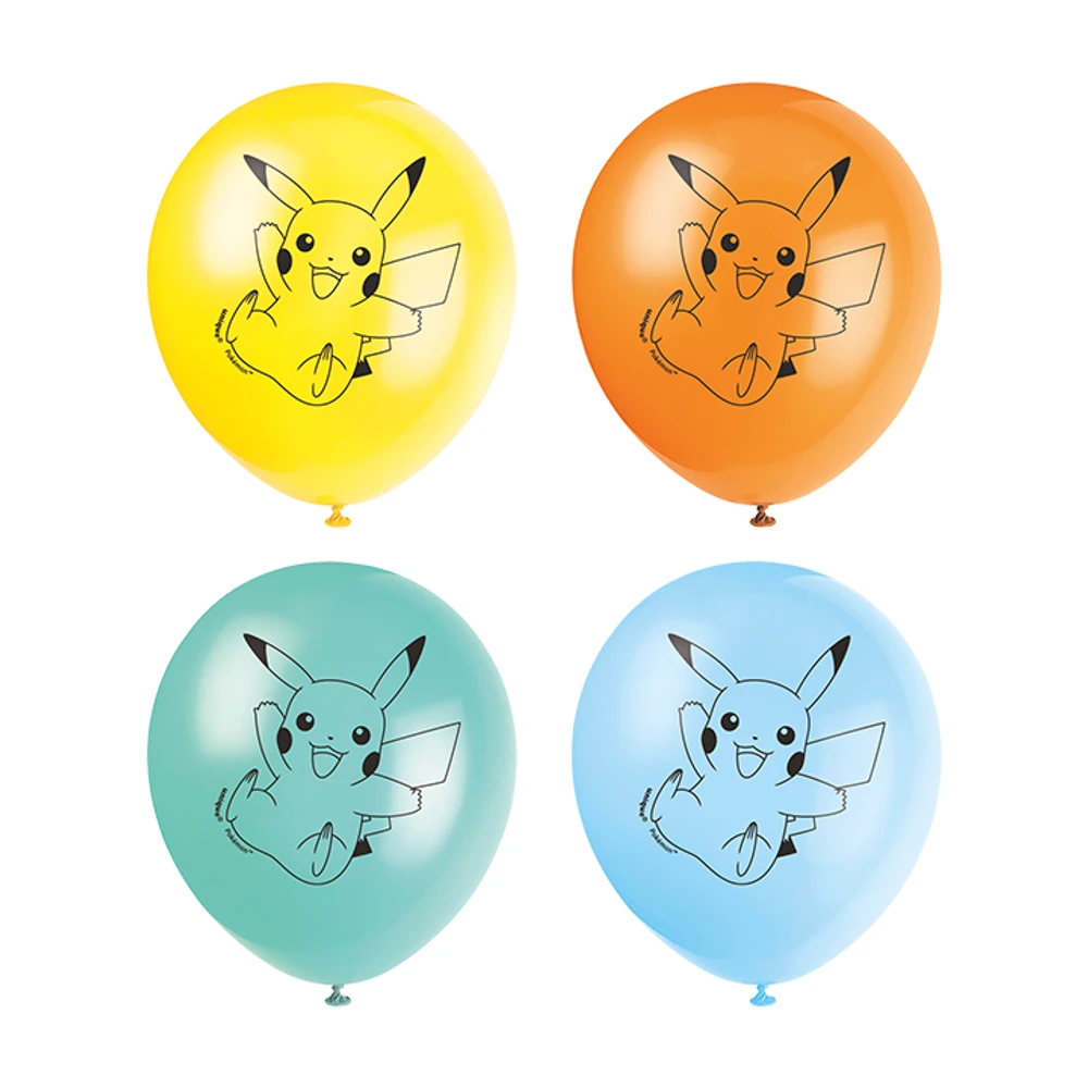 12" Pokemon Latex Balloons 8ct - Image 2