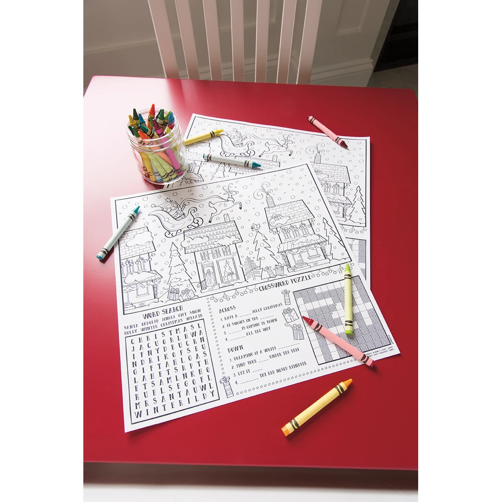 Christmas Coloring Placemats 8ct - Image 2