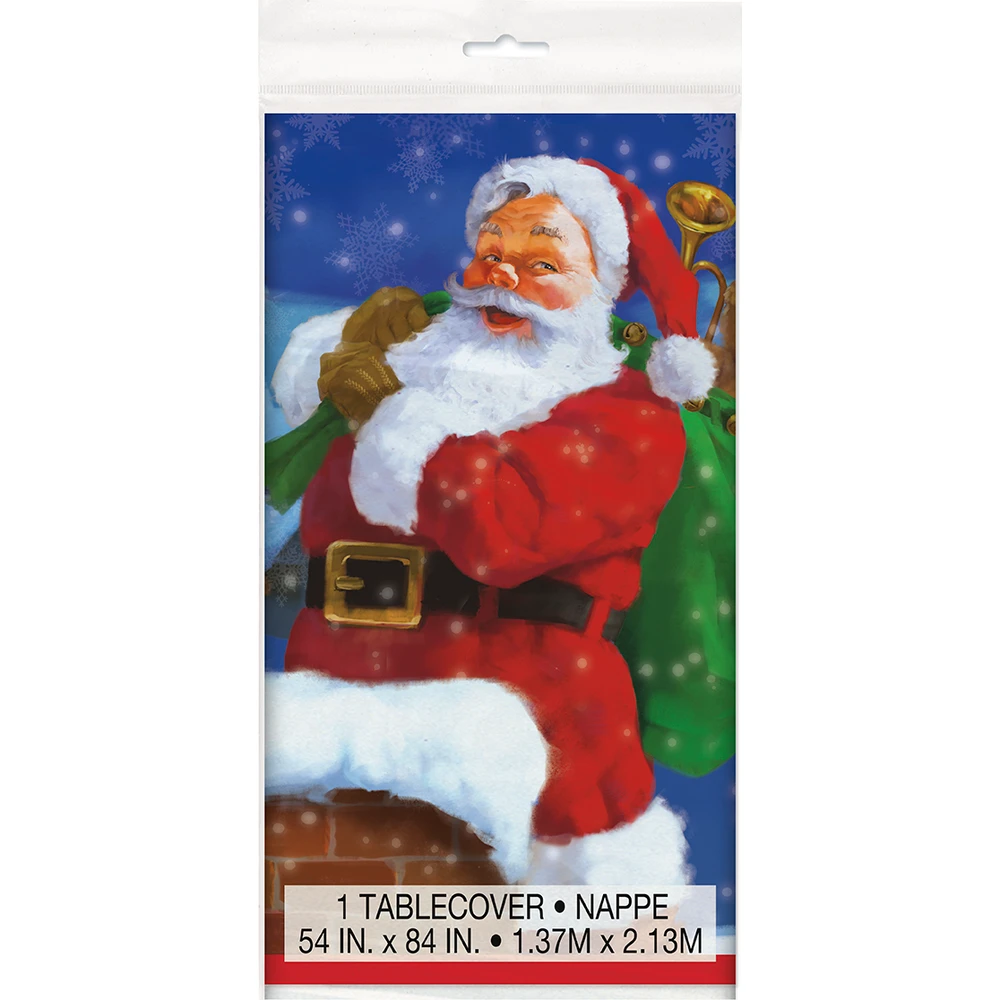 Holiday Santa Table Cover 54x84"