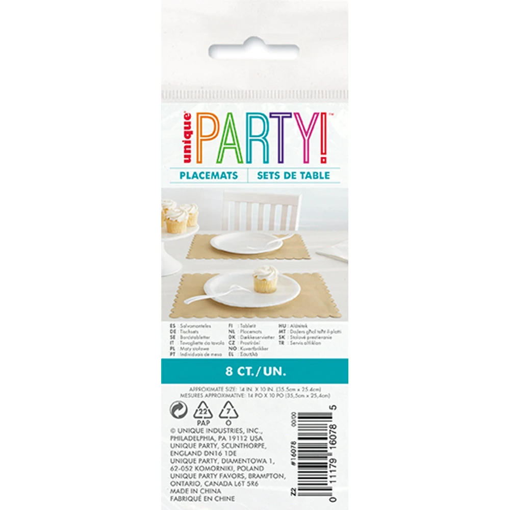 Kraft Brown Paper Placemats 14x10" 8ct