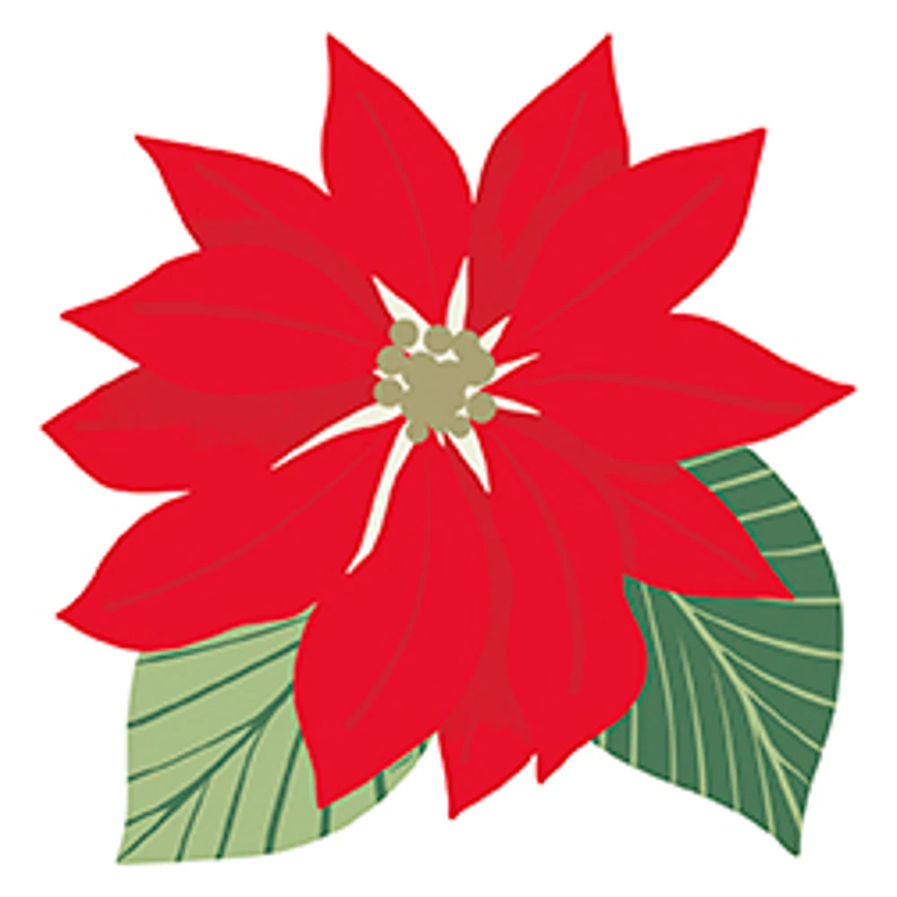 Poinsetta Paper Placemats 8ct - Image 2