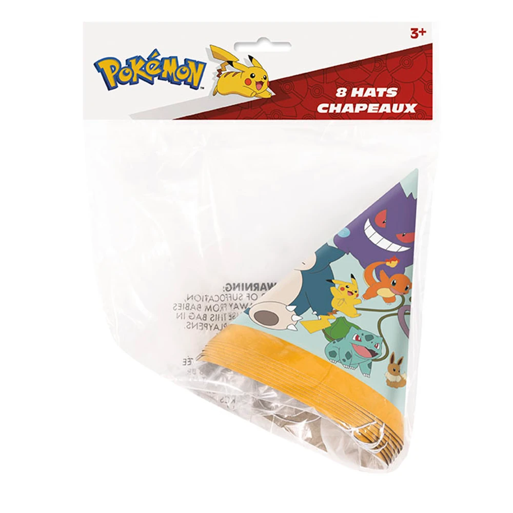 Pokemon Party Hats 8ct