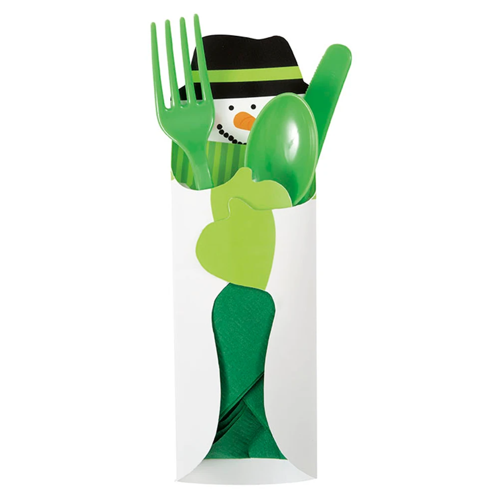 Snowman Candy/Utensil Wrappers 8ct - Image 2