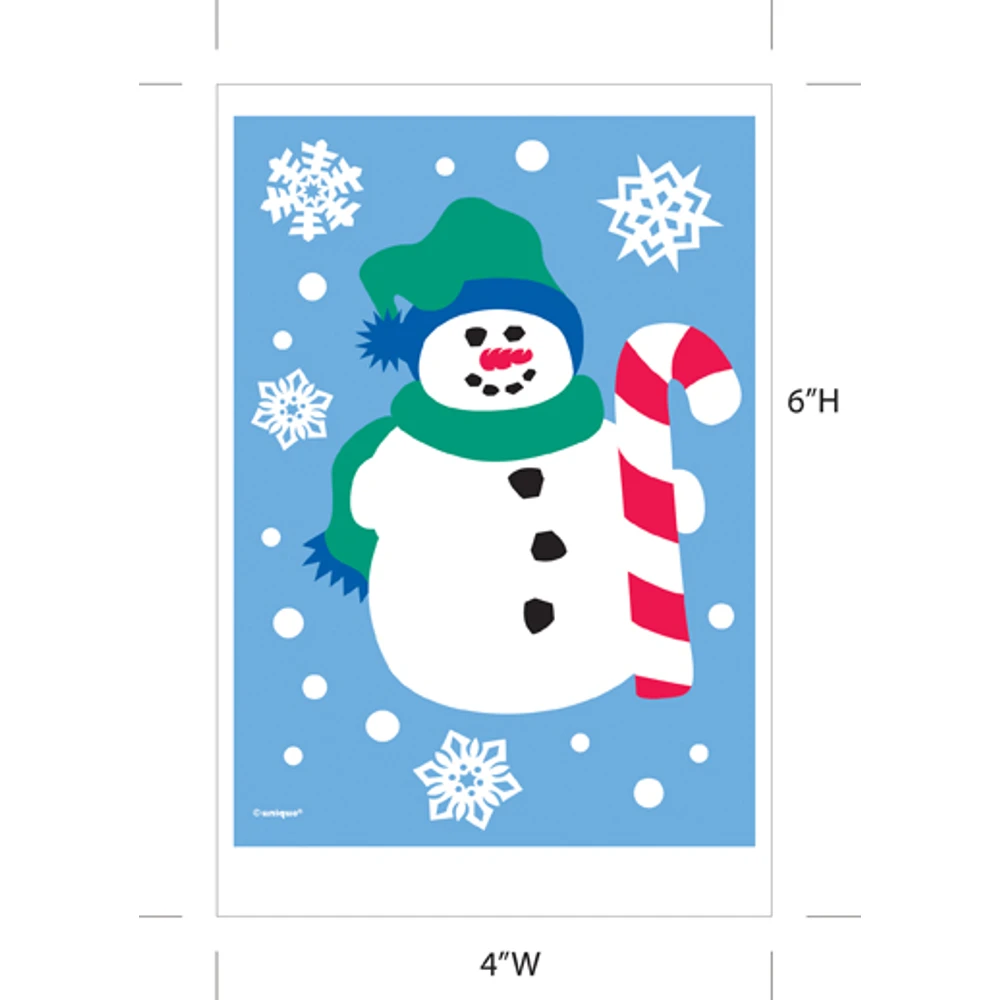Snowman Treat Bags 6x4" 50ct