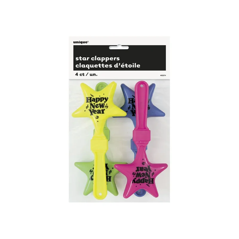 Neon new years clappers