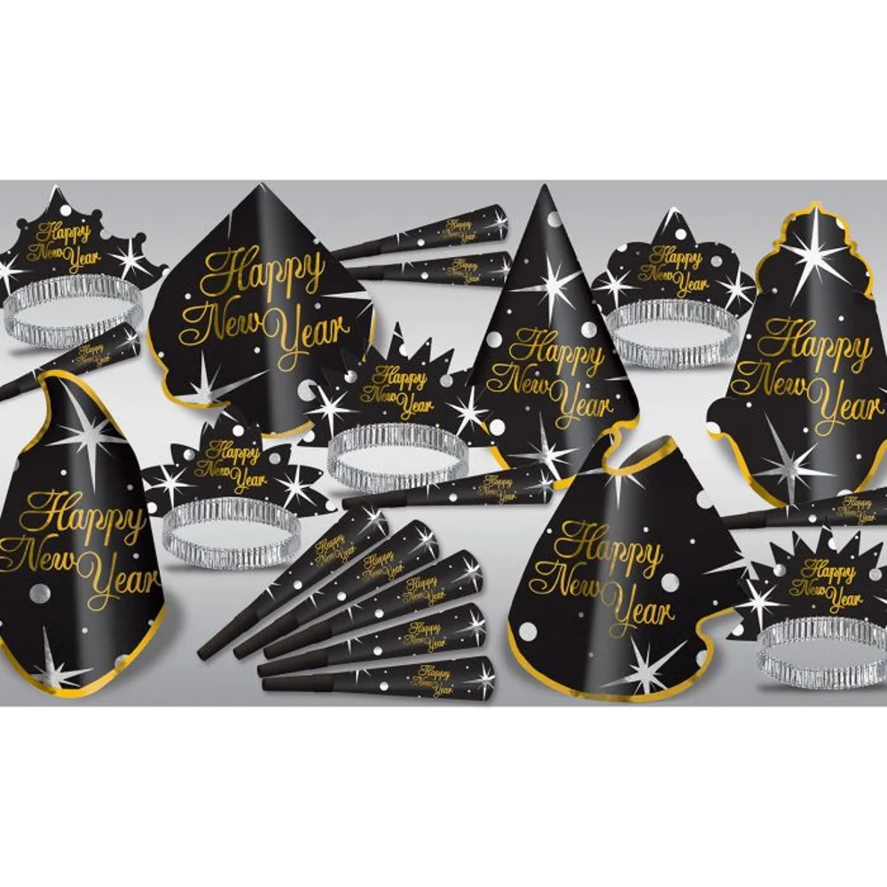 88400 10 Shimmer New Years Party Kit Asst for 10