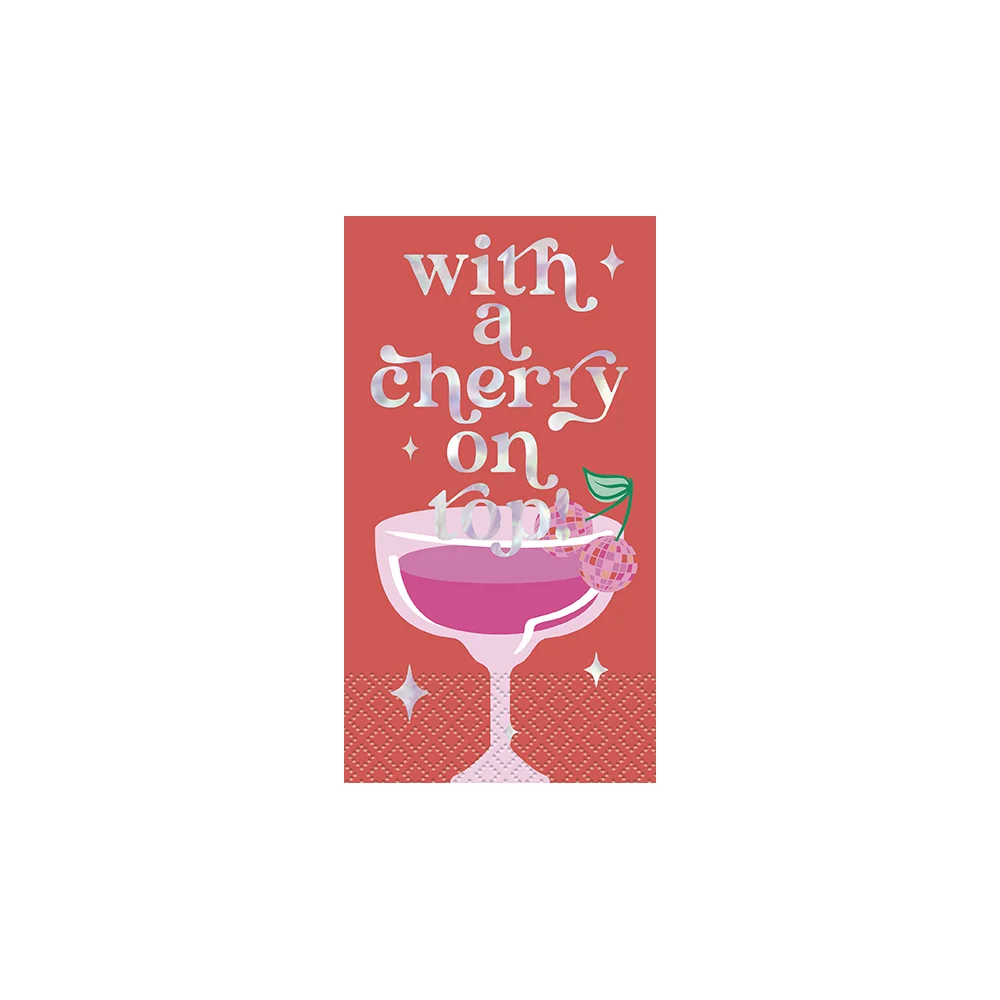 Summer Disco Cherry Guest Napkins 16ct