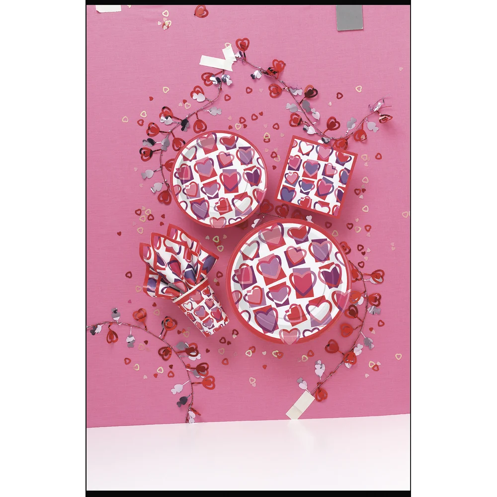 9" Open Hearts Plates 8ct - Image 2