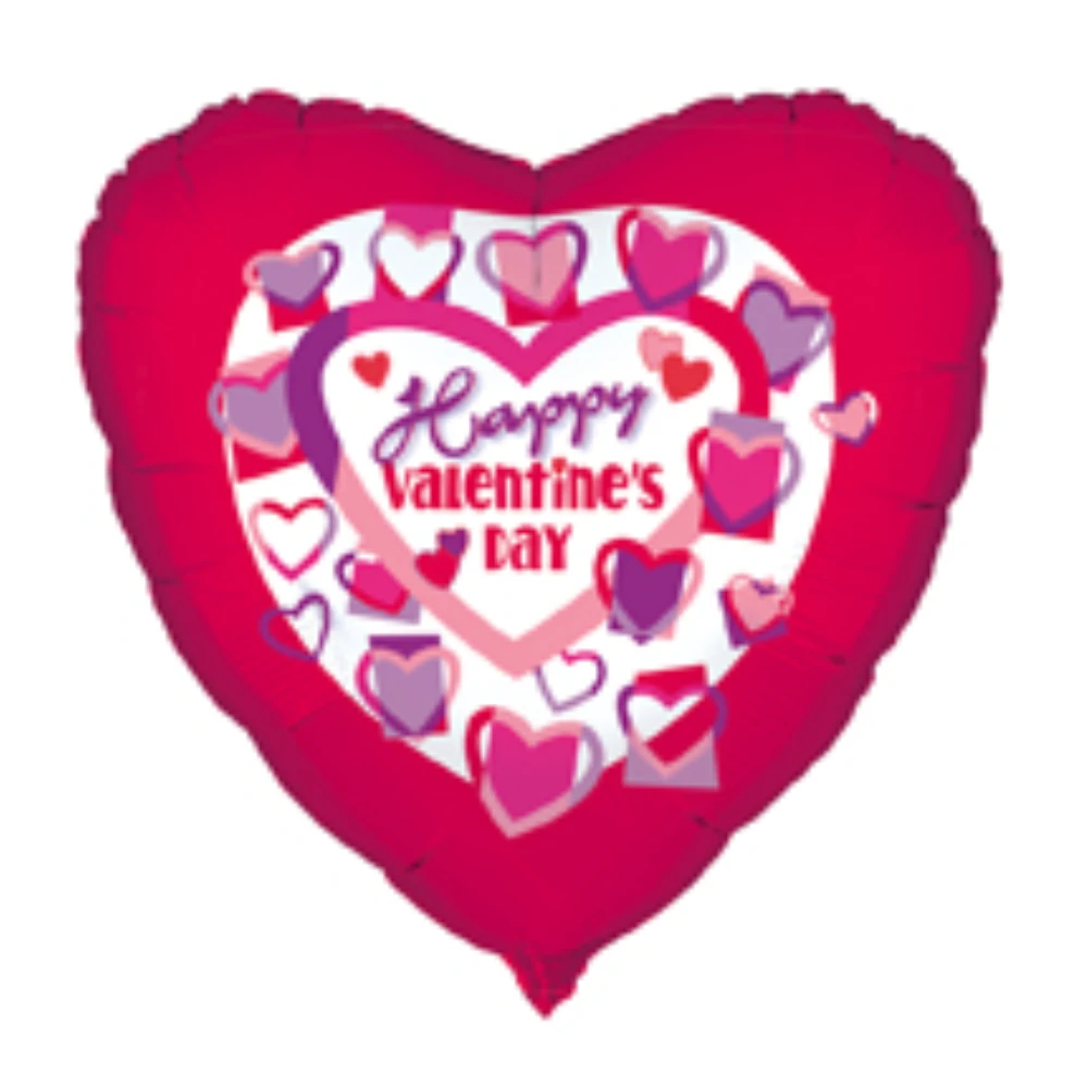 18" Hearts on Hearts Valentines Day Balloon