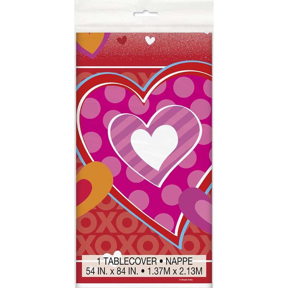 I Heart Valentine Table Cover 54x84"
