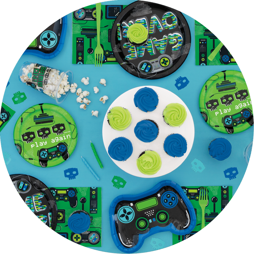 Boy Birthday Gamer Party Supplies Theme