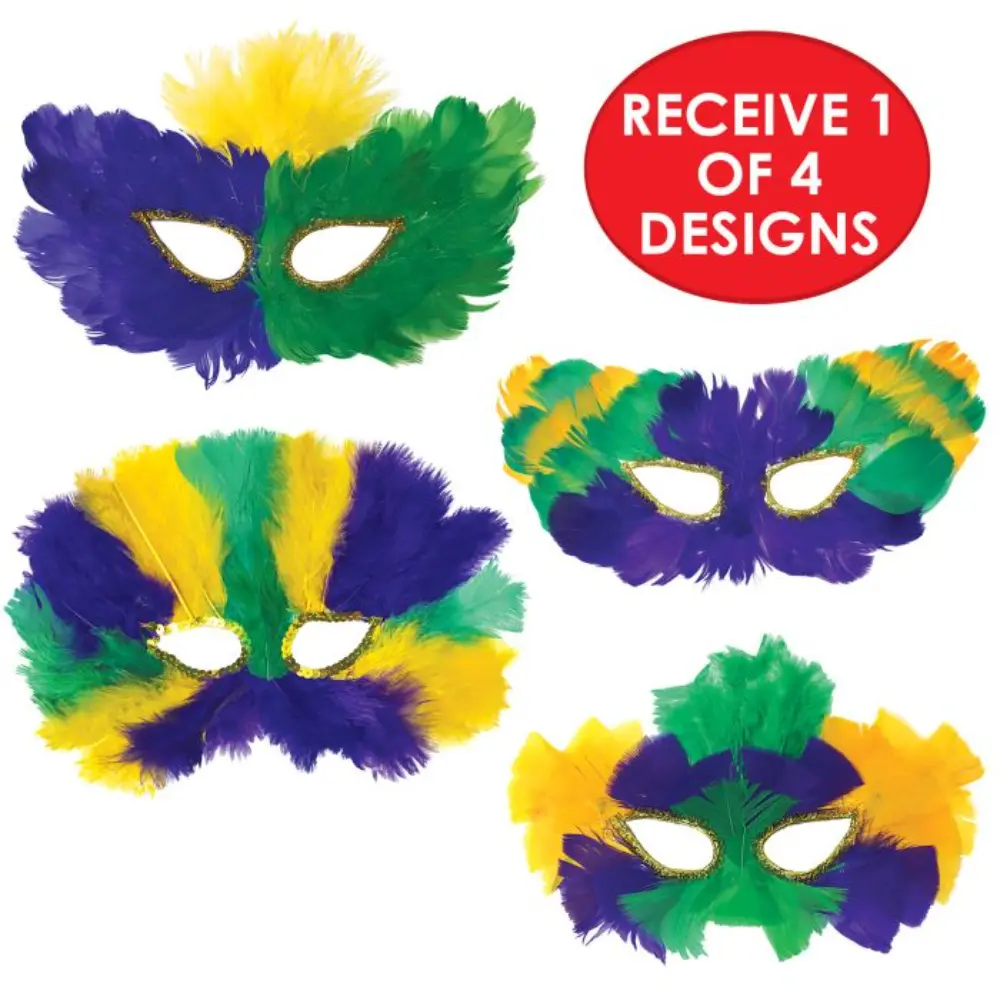 Mardi Gras Fanci-Feather Masquerade Mask