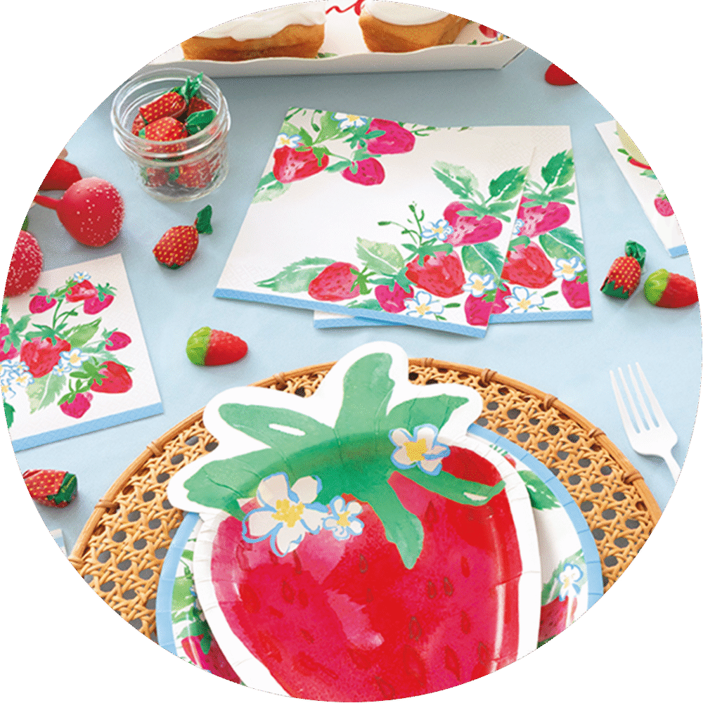 Summer Strawberry Party Supplies Theme