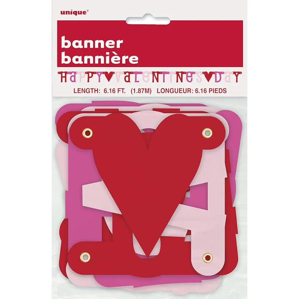 6.16ft Happy Valentine's Day Banner - Image 2