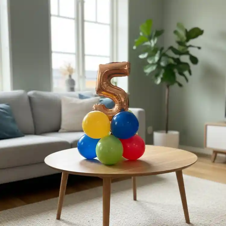 Number balloon centerpiece