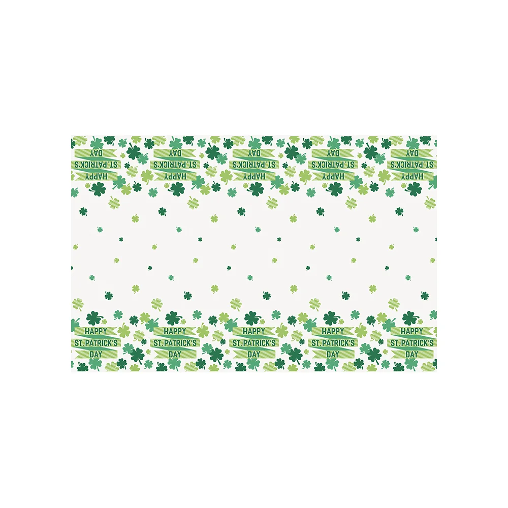 Lucky Clover "Happy Patrick's Day" Table Cover 54"x84" - Image 3
