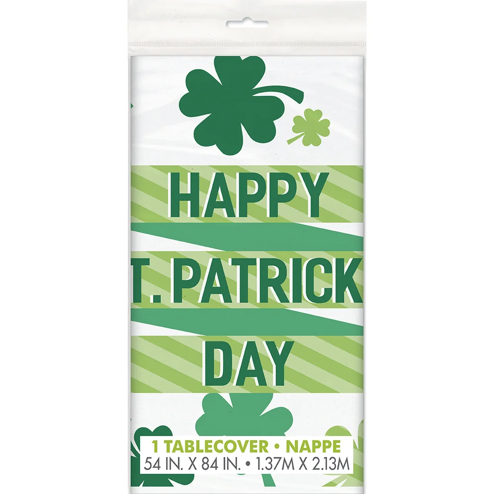 Lucky Clover "Happy Patrick's Day" Table Cover 54"x84"