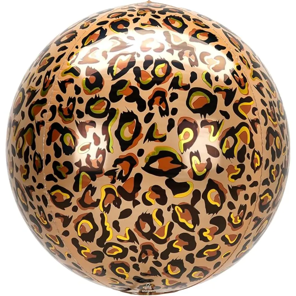 15" Leopard Print Orb Balloon
