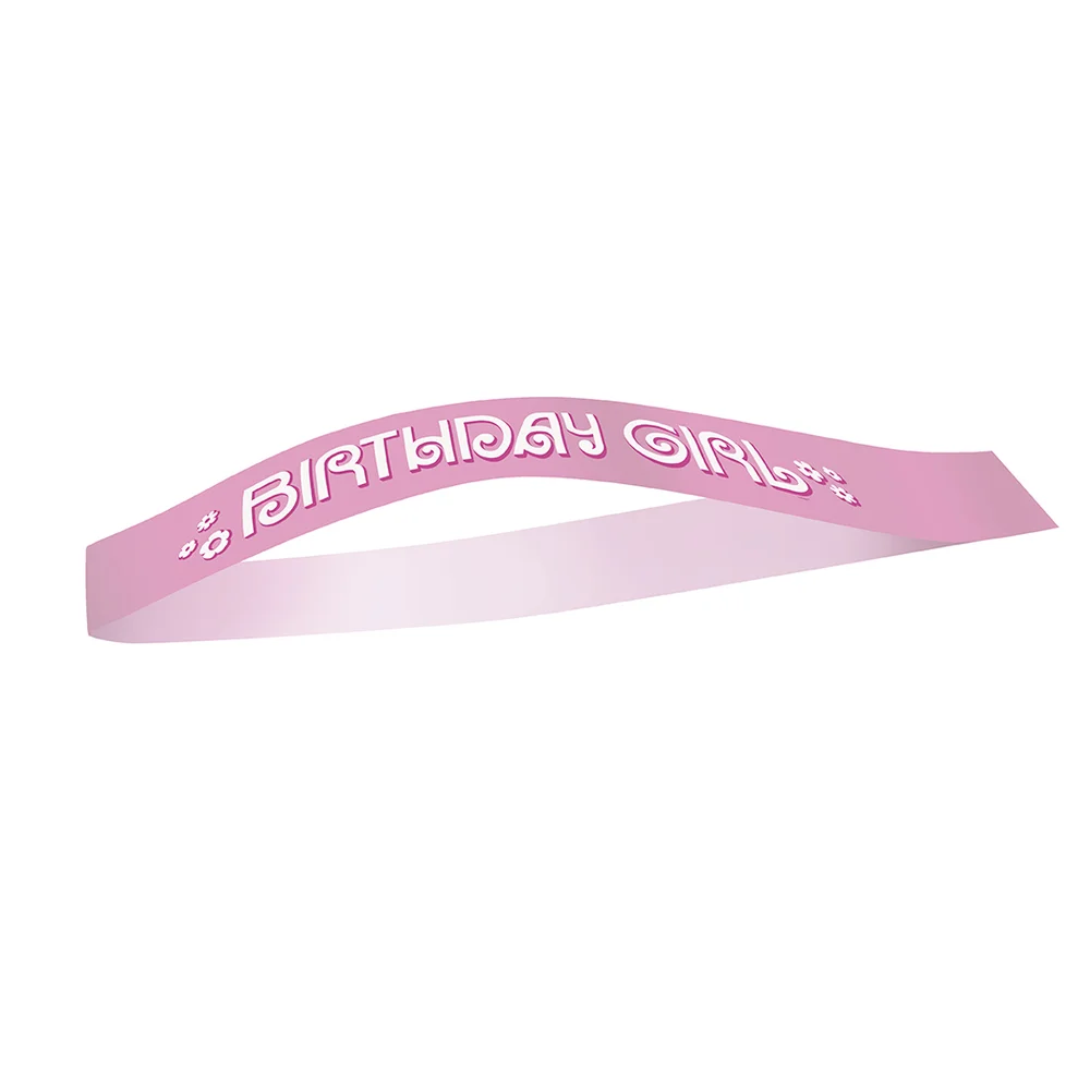 Pink Brithday Girl Sash - Image 2