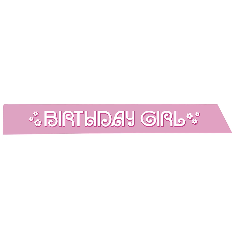 Pink Brithday Girl Sash - Image 3